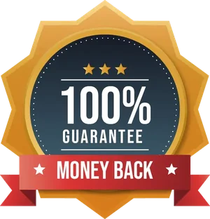 100 percent money back guarantee seal